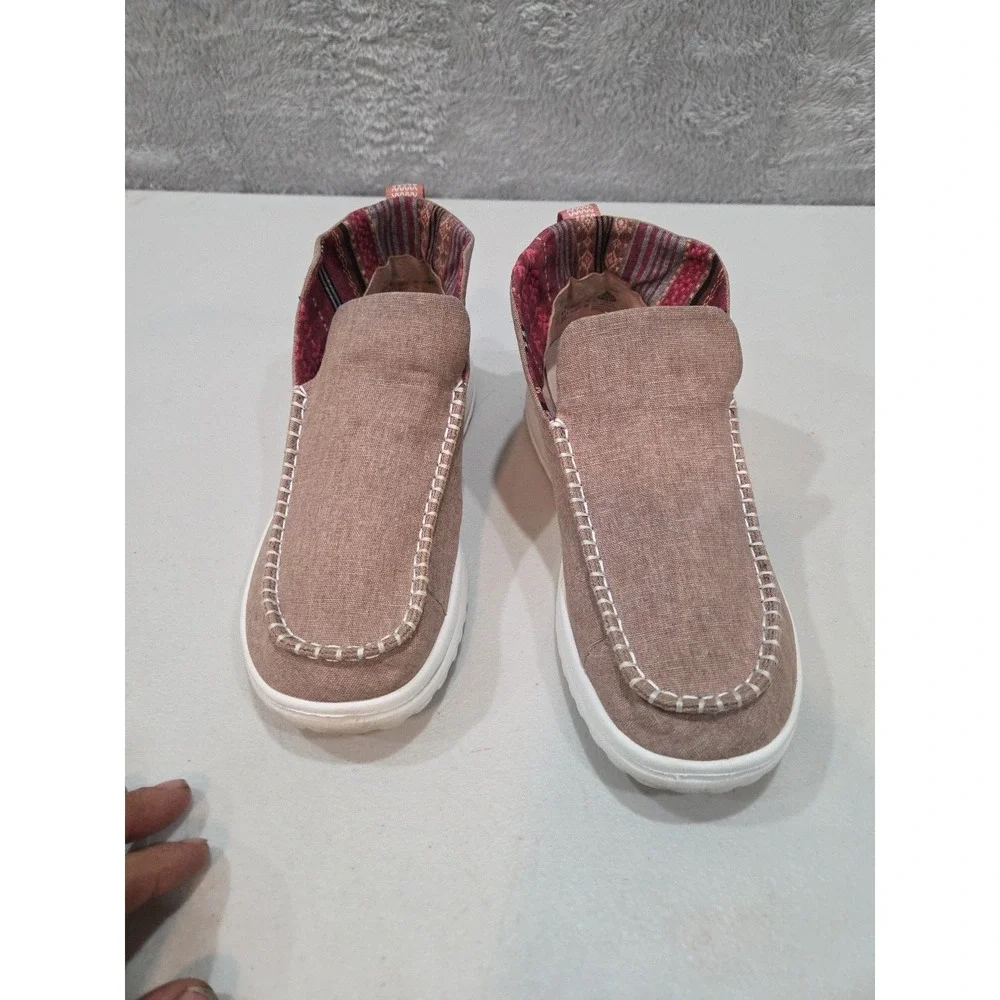 Hey Dude Denny Women's Brown Slip On Comfort Bootie Boots Shoes Size 10 Casual